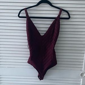 Sexy v-neck body suit